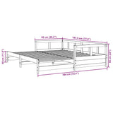 Lit de jour sans matelas blanc 90x190 cm bois de pin massif