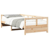 Lit de jour sans matelas naturel 80x200 cm bois pin massif