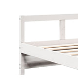 Lit de jour sans matelas blanc 80x200 cm bois de pin massif