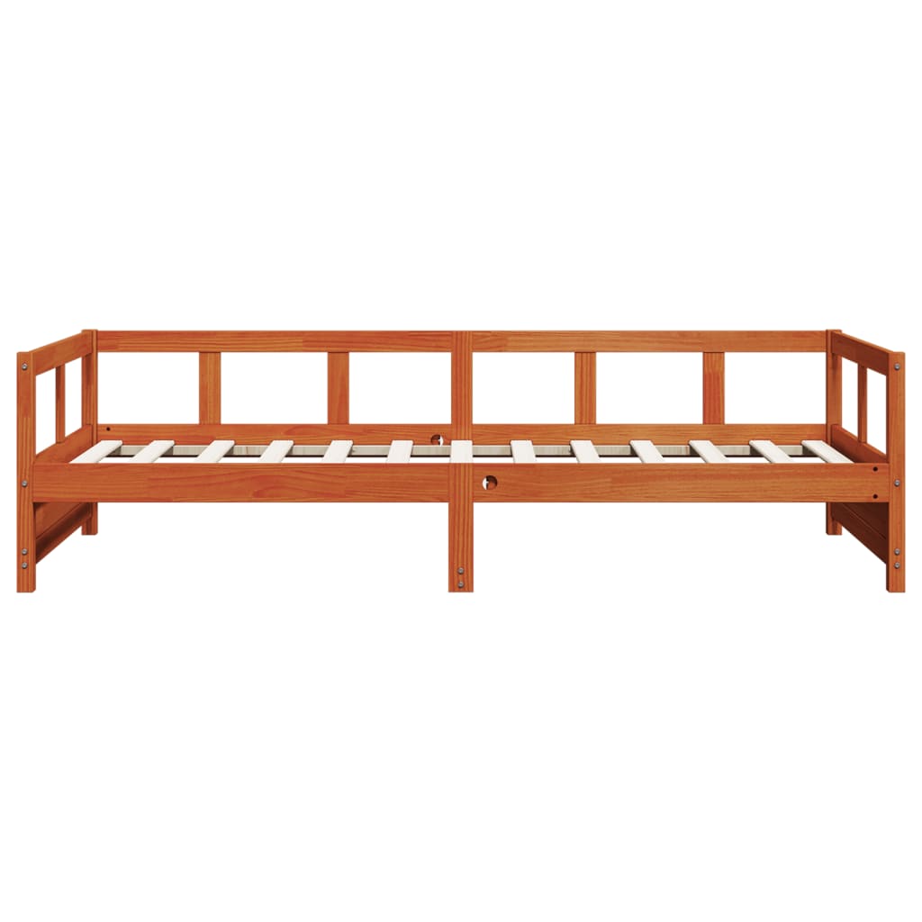 Lit de jour sans matelas cire marron 80x200 cm bois pin massif