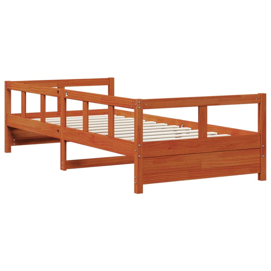 Lit de jour sans matelas cire marron 80x200 cm bois pin massif