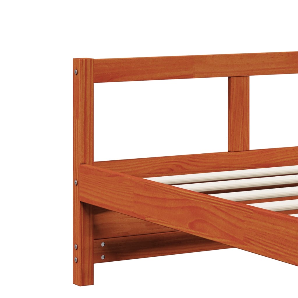 Lit de jour sans matelas cire marron 80x200 cm bois pin massif