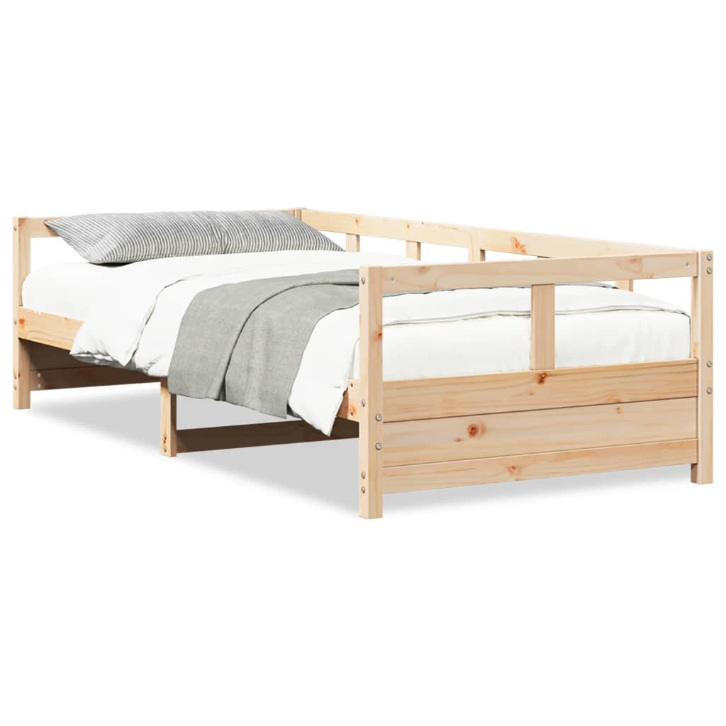 Lit de jour sans matelas naturel 90x200 cm bois pin massif