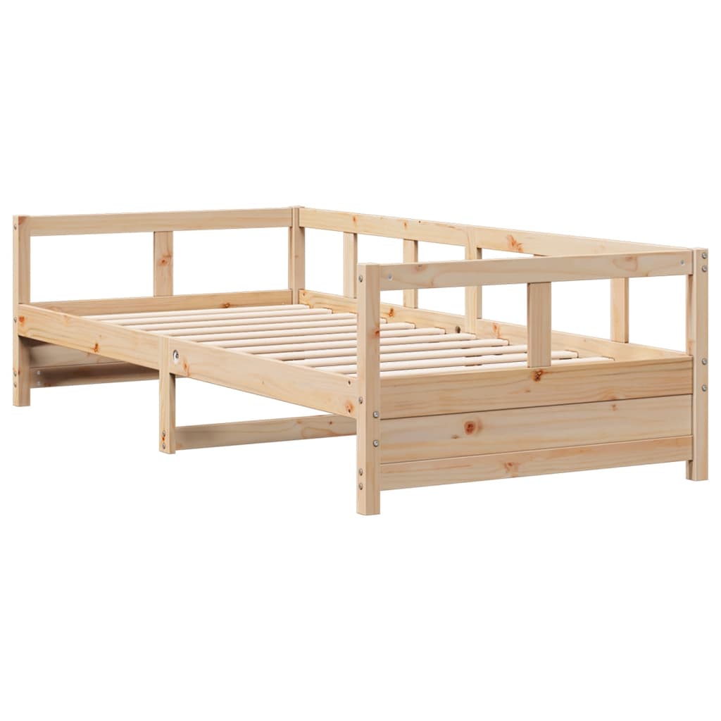 Lit de jour sans matelas naturel 90x200 cm bois pin massif