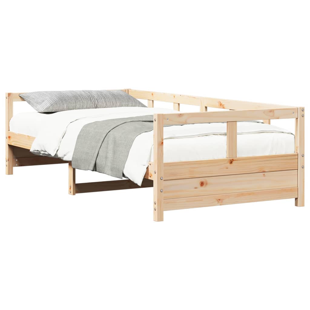 Lit de jour sans matelas naturel 90x200 cm bois pin massif