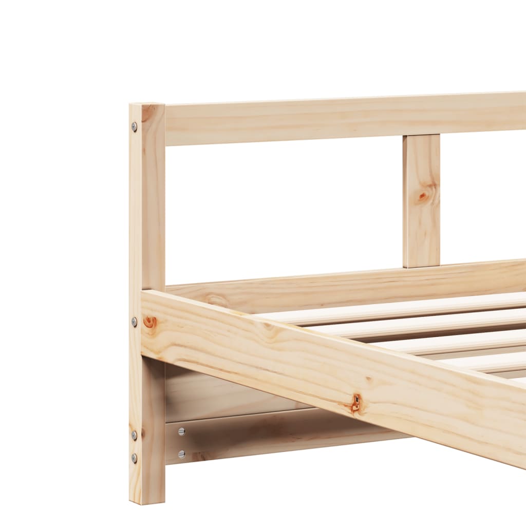 Lit de jour sans matelas naturel 90x200 cm bois pin massif