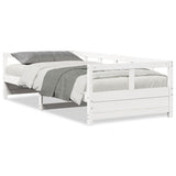 Lit de jour sans matelas blanc 90x200 cm bois de pin massif