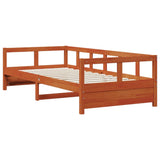 Lit de jour sans matelas cire marron 90x200 cm bois pin massif