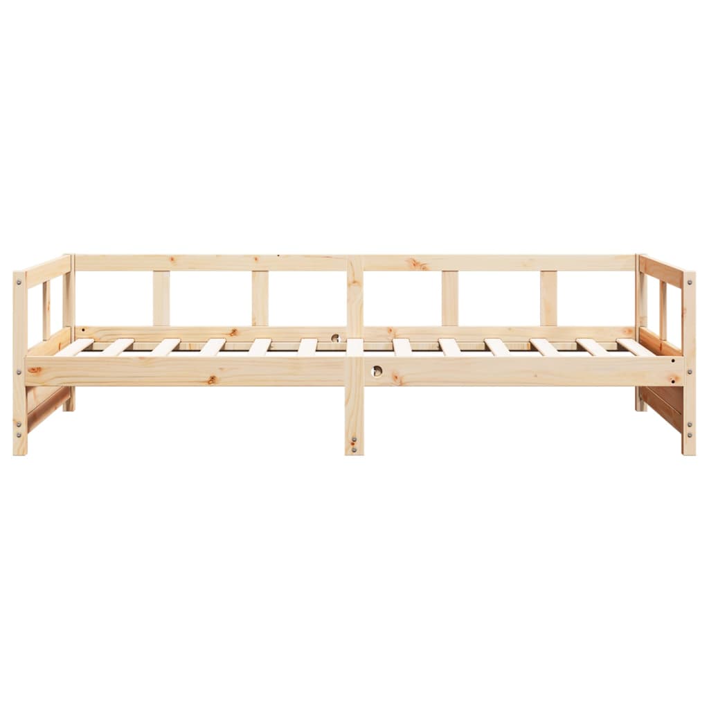 Lit de jour sans matelas naturel 90x190 cm bois pin massif