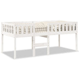 Lit pour enfants sans matelas blanc 80x200cm bois de pin massif