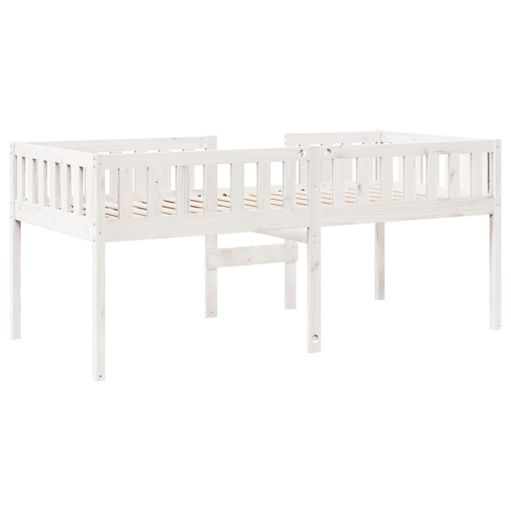 Lit pour enfants sans matelas blanc 80x200cm bois de pin massif