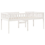 Lit pour enfants sans matelas blanc 80x200cm bois de pin massif