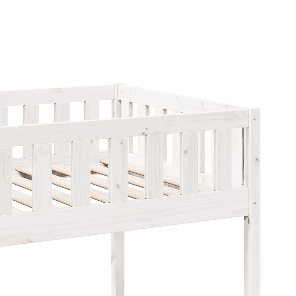 Lit pour enfants sans matelas blanc 80x200cm bois de pin massif