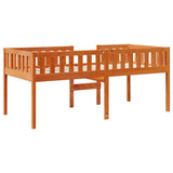 Lit pour enfants sans matelas cire marron 80x200 cm pin massif