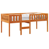 Lit pour enfants sans matelas cire marron 90x200 cm pin massif