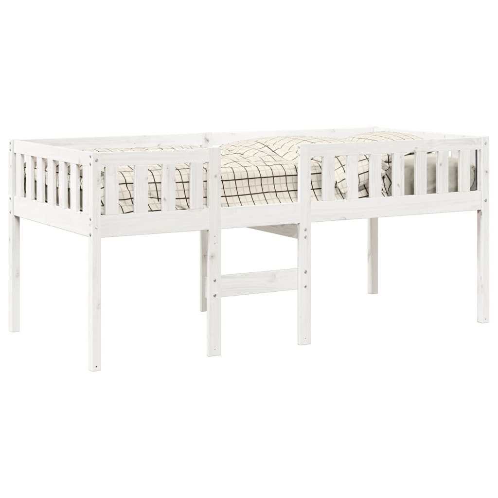 Lit pour enfants sans matelas blanc 90x190cm bois de pin massif