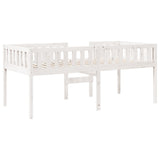 Lit pour enfants sans matelas blanc 90x190cm bois de pin massif