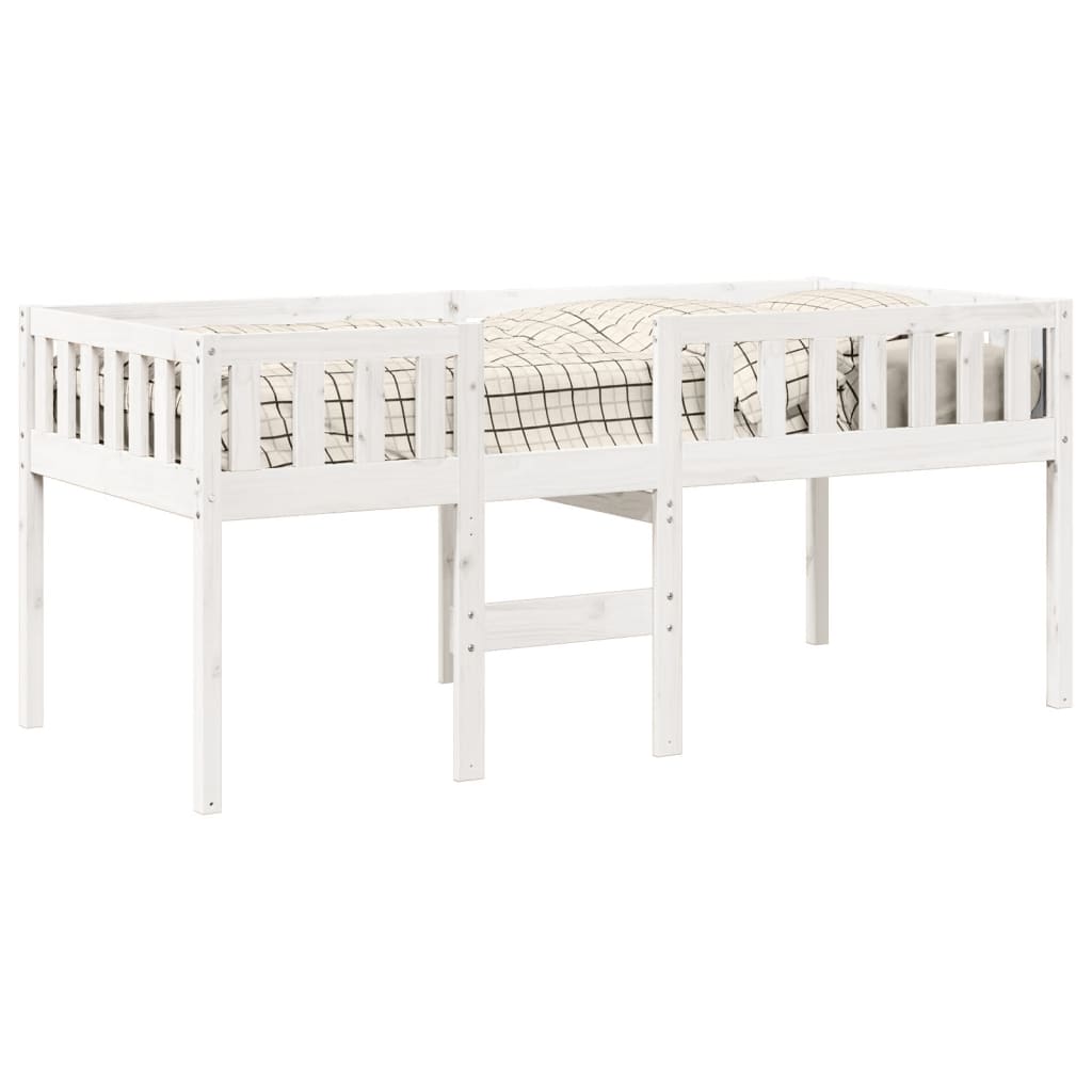 Lit pour enfants sans matelas blanc 75x190cm bois de pin massif