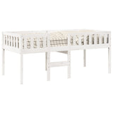 Lit pour enfants sans matelas blanc 75x190cm bois de pin massif