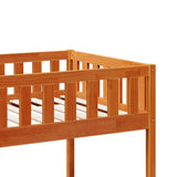 Lit pour enfants sans matelas cire marron 75x190 cm pin massif