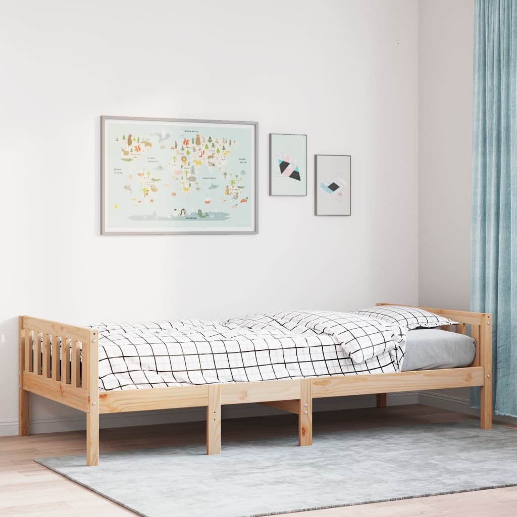 Lit pour enfants sans matelas 80x200 cm bois de pin massif