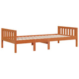 Lit pour enfants sans matelas cire marron 80x200 cm pin massif