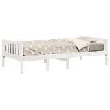 Lit pour enfants sans matelas blanc 90x200cm bois de pin massif