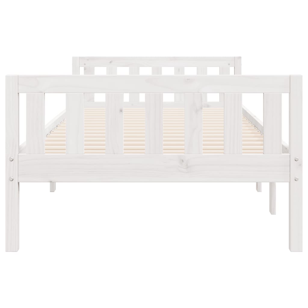 Lit pour enfants sans matelas blanc 90x200cm bois de pin massif