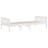 Lit pour enfants sans matelas blanc 90x190cm bois de pin massif