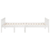 Lit pour enfants sans matelas blanc 75x190cm bois de pin massif