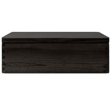 Boîte en bois avec couvercle noir 40x30x13cm bois de pin massif