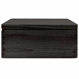 Boîte en bois avec couvercle noir 40x30x13cm bois de pin massif