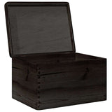 Wooden box with black lid 40x30x23cm solid pine wood