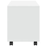 White rolling cabinet 72x33x42.5 cm engineered wood