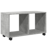 Concrete gray rolling cabinet 72x33x42.5 cm engineered wood