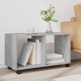 Concrete gray rolling cabinet 72x33x42.5 cm engineered wood