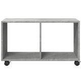 Concrete gray rolling cabinet 72x33x42.5 cm engineered wood