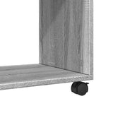 Sonoma Gray Engineered Wood Side Table with Wheels