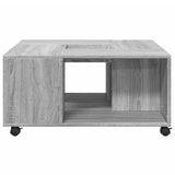 Sonoma grauer Couchtisch 80x80x40 cm, Holzwerkstoff