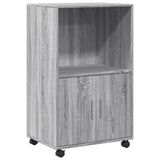 Sonoma grauer Rollschrank 55x40x91 cm, Holzwerkstoff