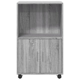 Sonoma grauer Rollschrank 55x40x91 cm, Holzwerkstoff