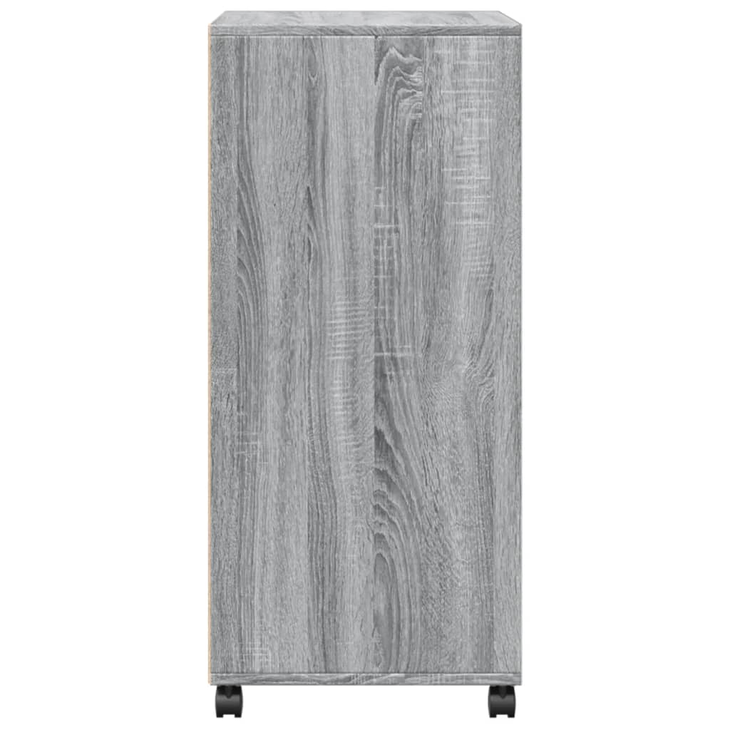 Armoire à roulettes sonoma gris 55x40x91 cm bois d'ingénierie