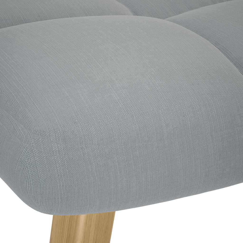 Chaise à bascule avec repose-pied Gris clair Tissu