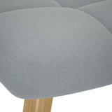 Chaise à bascule avec repose-pied Gris clair Tissu