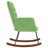 Chaise à bascule Vert clair Velours