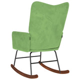 Chaise à bascule Vert clair Velours