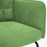 Chaise à bascule Vert clair Velours