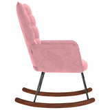 Chaise à bascule Rose Velours