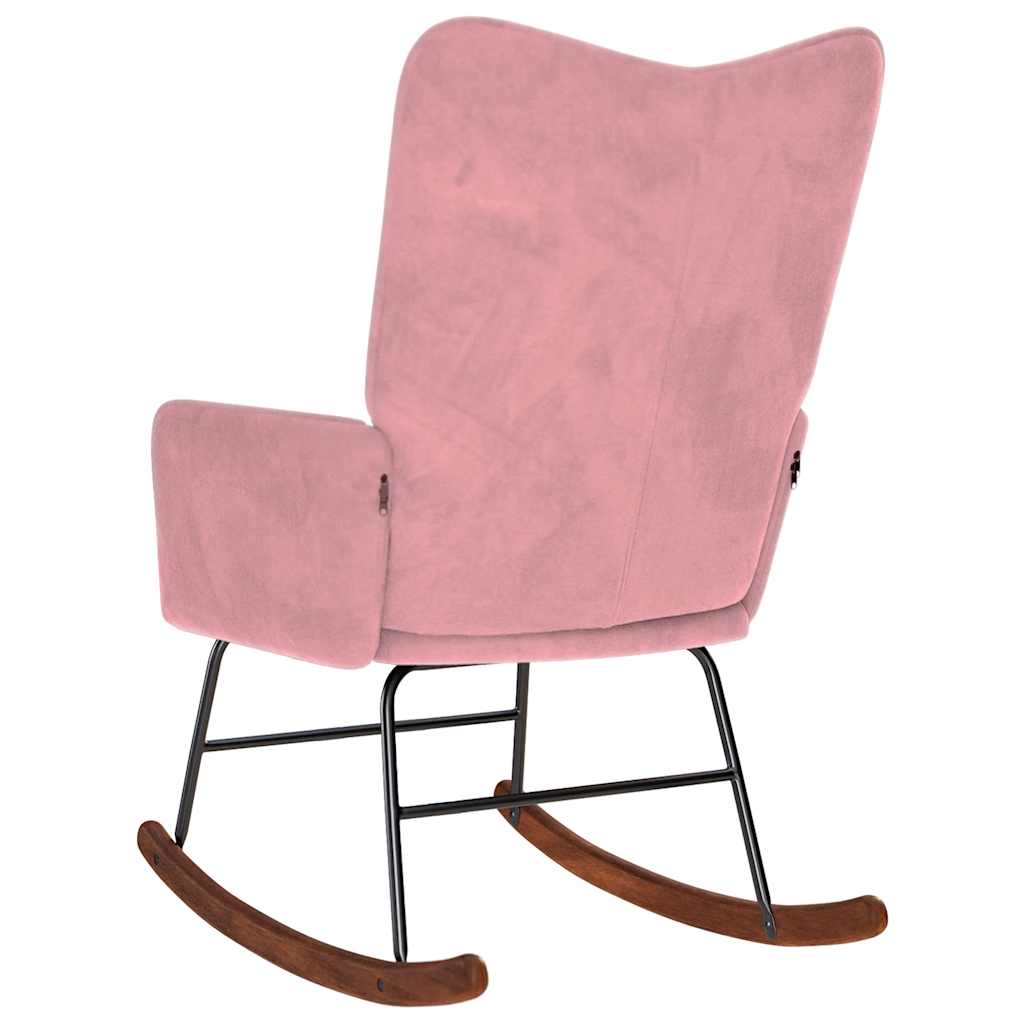 Chaise à bascule Rose Velours