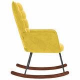 Chaise à bascule Jaune Velours